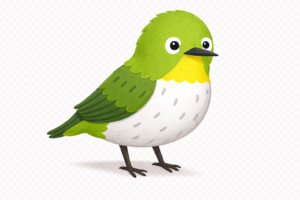 メジロのイラスト｜春・鳥素材（商用利用OK・フリー素材）