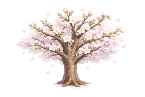 桜の開花イラスト｜春・自然素材（商用利用OK・フリー素材）