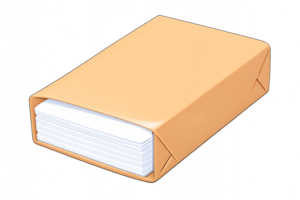 コピー用紙の束のイラスト｜事務用品・無料素材（無料ダウンロード・商用OK）
