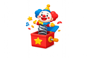 びっくり箱のイラスト｜サプライズ・エイプリルフール素材（透過PNG・商用OK）
