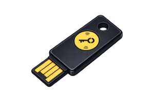 USBセキュリティキーのイラスト｜二要素認証・情報セキュリティ素材（透過PNG・商用OK）