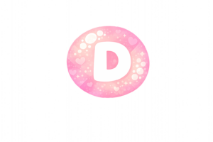 丸型の白抜きアルファベット文字のイラスト[D]