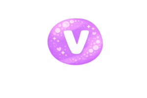 丸型の白抜きアルファベット文字のイラスト[V]