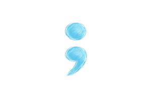 かすれ塗装風の記号イラスト文字[;]