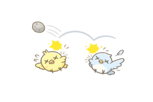 ことわざ「一石二鳥」のイラスト｜意味説明に使える無料素材（透過PNG・商用OK）