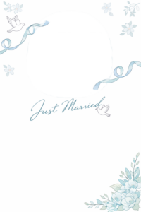 結婚内祝いカードのテンプレートデザイン｜お礼状・ウェディング素材（透過PNG・商用OK）💐