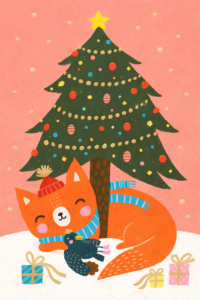 メリークリスマスのおしゃれなポストカードイラスト｜冬のグリーティングカード素材（透過PNG・商用OK）🎄メリークリスマスのメッセージに使えるおしゃれなポストカード風イラスト素材です。挨拶状やイベント案内、SNS投稿、印刷カードなど幅広く活用できる冬向けデザイン。透過PNG形式の無料素材で商用利用も可能です。✨