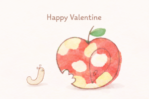 バレンタインデーのはがきテンプレートイラスト｜チョコレートの季節カード素材（透過PNG・商用OK）🍫💝