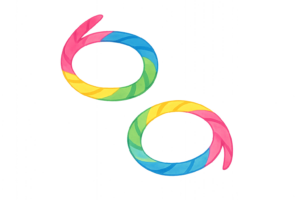ねずみ花火のイラスト｜回転する手持ち花火・夏の遊び素材（透過PNG・商用利用OK）🎆