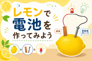 レモンを使って電気を発生させてみよう！