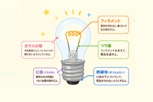 豆電球の仕組みを小学生にもわかりやすく解説！