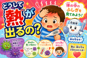 どうして熱が出るの？体の中のふしぎを見てみよう！