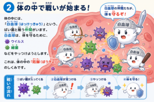 どうして熱が出るの？体の中のふしぎを見てみよう！