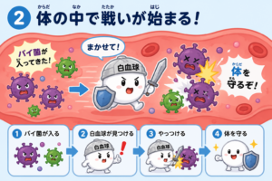 どうして熱が出るの？体の中のふしぎを見てみよう！