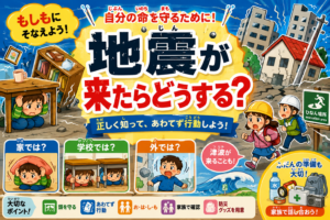 ドキドキ！地震が来たとき命を守る行動とは？