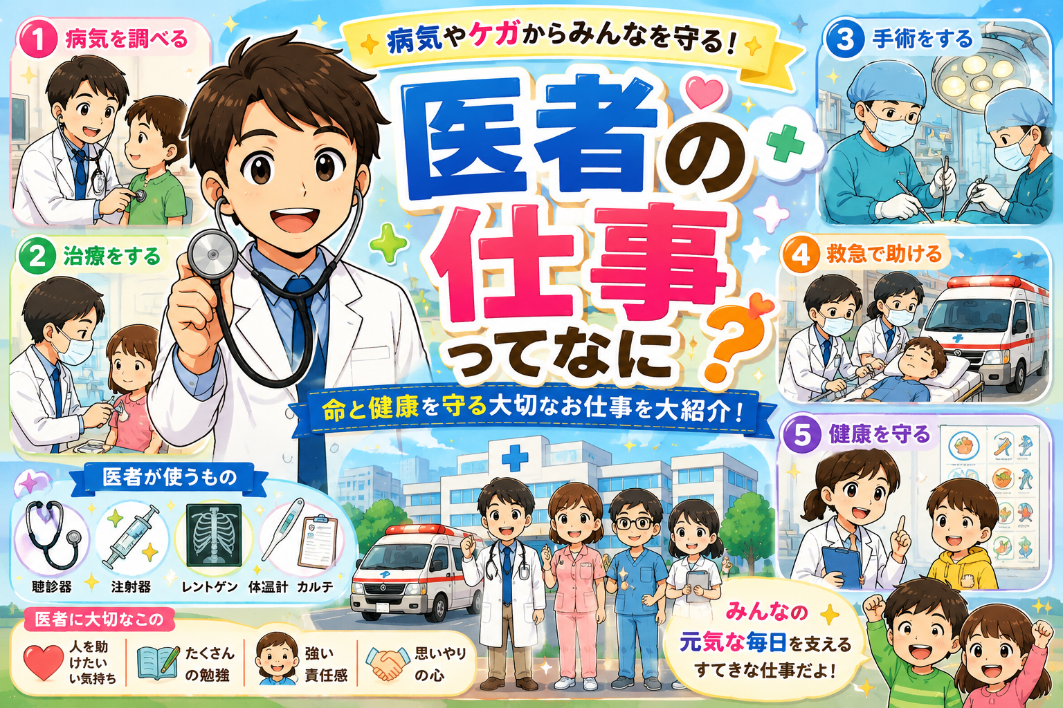 お医者さんって何するの？ひみつ大発見！