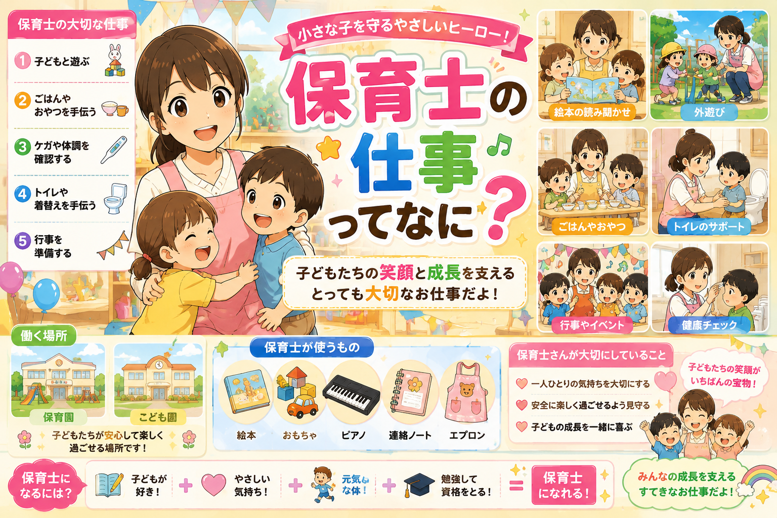 小さな子を守る！保育士さんのお仕事