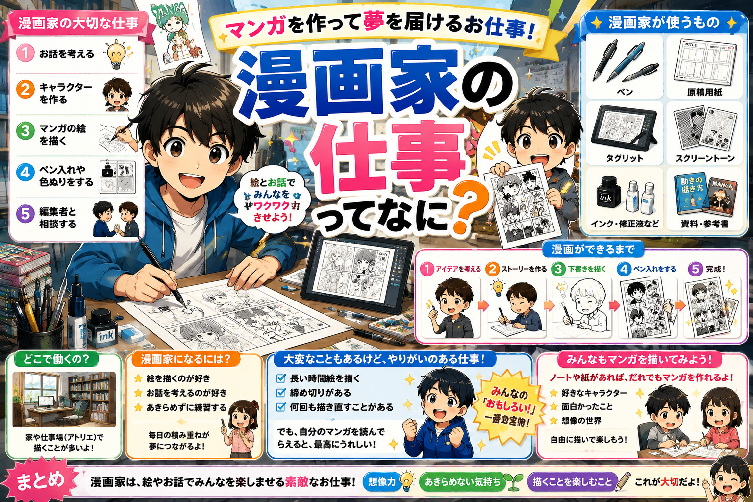 マンガを作る人！漫画家のお仕事図鑑