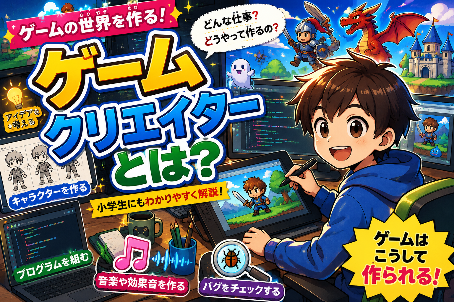 ゲームを作る人！クリエイターのお仕事