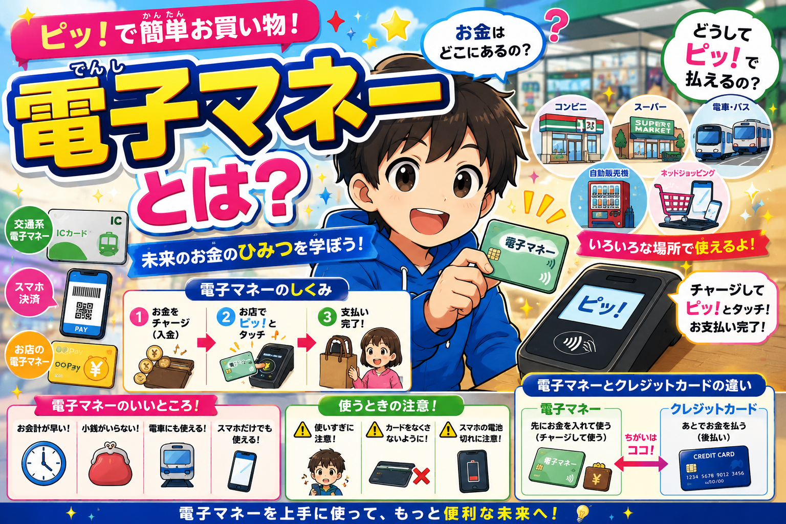 電子マネーって何？ピッ！のひみつ