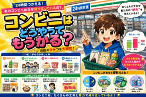 24時間のお店！コンビニのひみつ