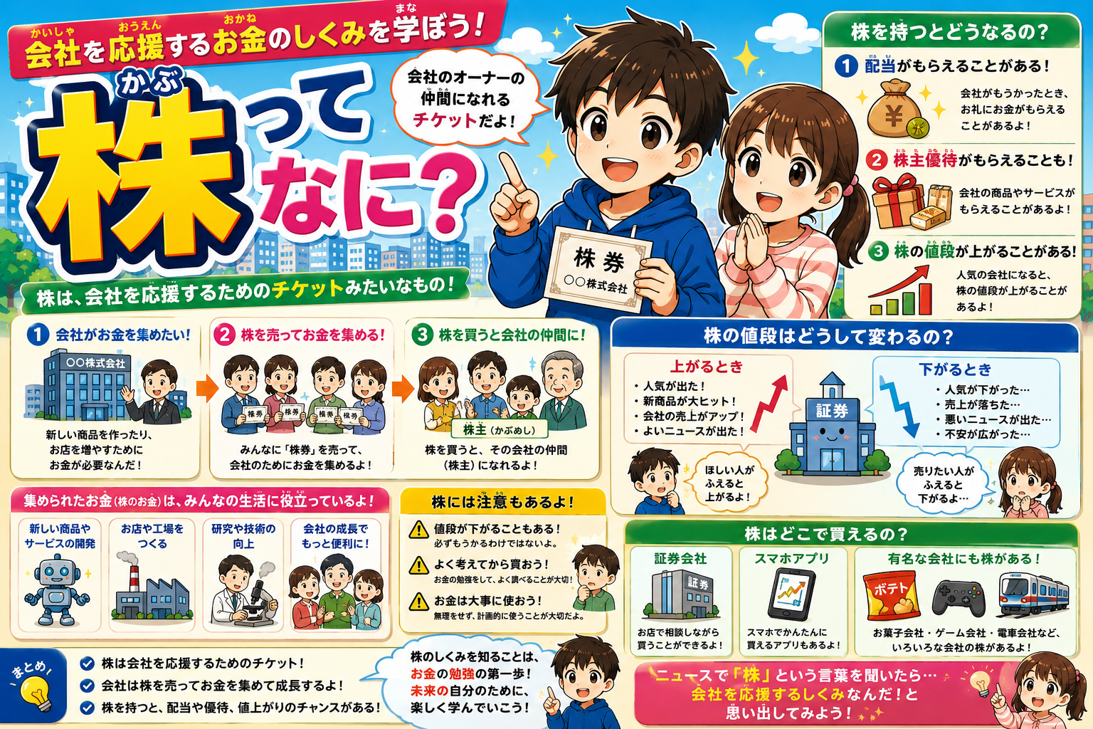 株ってなに？会社を応援するお金！