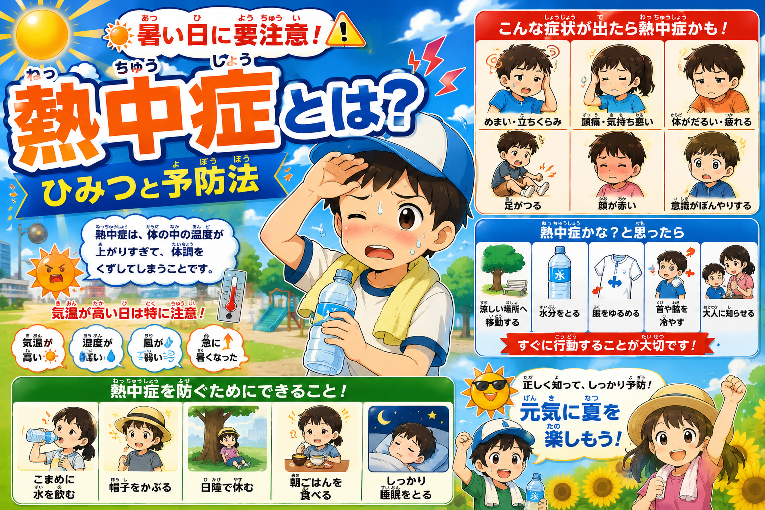 暑い日に要注意！熱中症のひみつと予防法