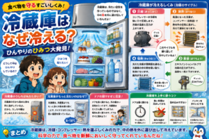 冷蔵庫の中はなぜ寒い？ひんやりのひみつ大発見！