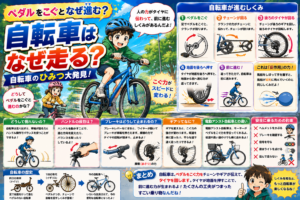 ペダルをこぐとなぜ進む？自転車のひみつ大発見！