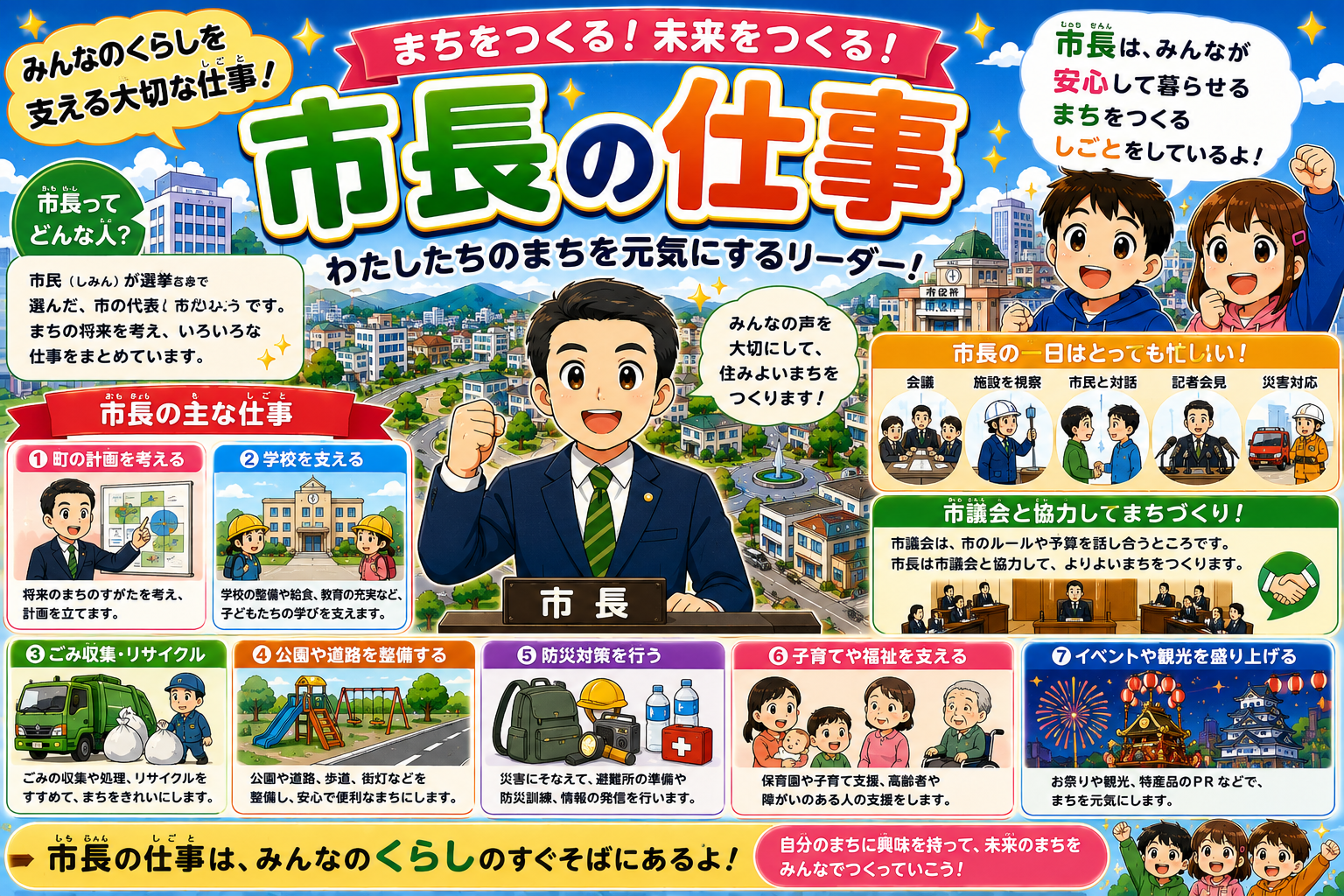 まちを元気にする！市長さんのひみつ大発見！