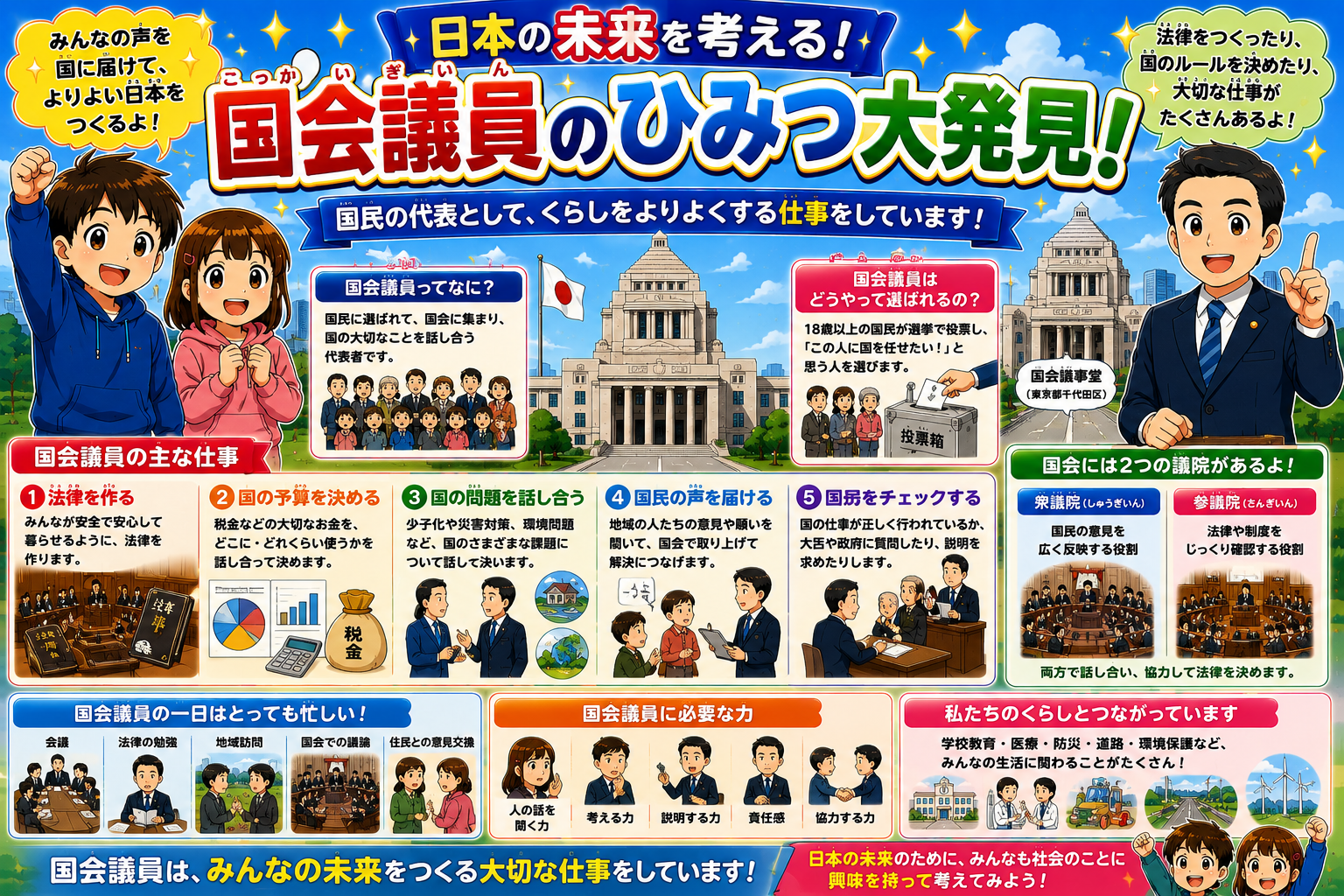日本の未来を考える！国会議員のひみつ大発見！