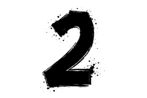 [2]手書き風のかわいい数字イラスト｜マーカー・ペンキ風デザイン文字素材（透過PNG・商用OK）