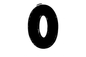 [0]手書き風のかわいい数字イラスト｜マーカー・ペンキ風デザイン文字素材（透過PNG・商用OK）