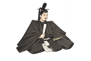 鎌倉幕府を開いた将軍・源頼朝のイラスト｜日本史・歴史人物素材（透過PNG・商用OK）