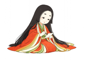 平安時代の作家・清少納言のイラスト｜枕草子・日本文学人物素材（透過PNG・商用OK）