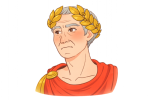 古代ローマの指導者・ユリウス・カエサルのイラスト｜世界史・歴史人物素材（透過PNG・商用OK）