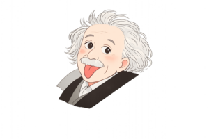 理論物理学者・アルベルト・アインシュタインのイラスト｜科学者・教育人物素材（透過PNG・商用OK）