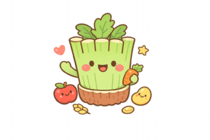 食物繊維キャラクターのイラスト｜健康・栄養学習の無料素材（透過PNG・商用利用OK）