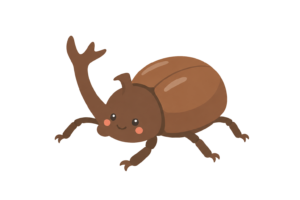 かっこいいカブトムシのイラスト｜夏の昆虫フリー素材（透過PNG・商用利用OK）