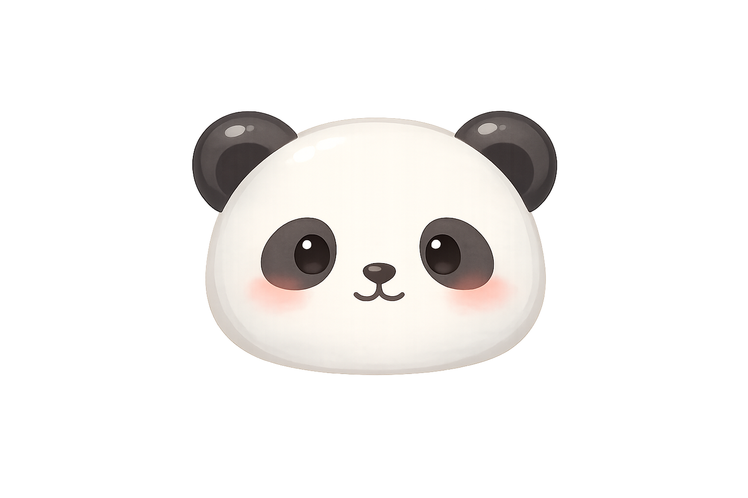 かわいいパンダの顔イラスト|動物フリー素材(透過PNG・商用OK)