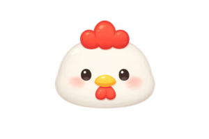 にわとりの顔イラスト｜かわいい動物フリー素材（透過PNG・商用OK）