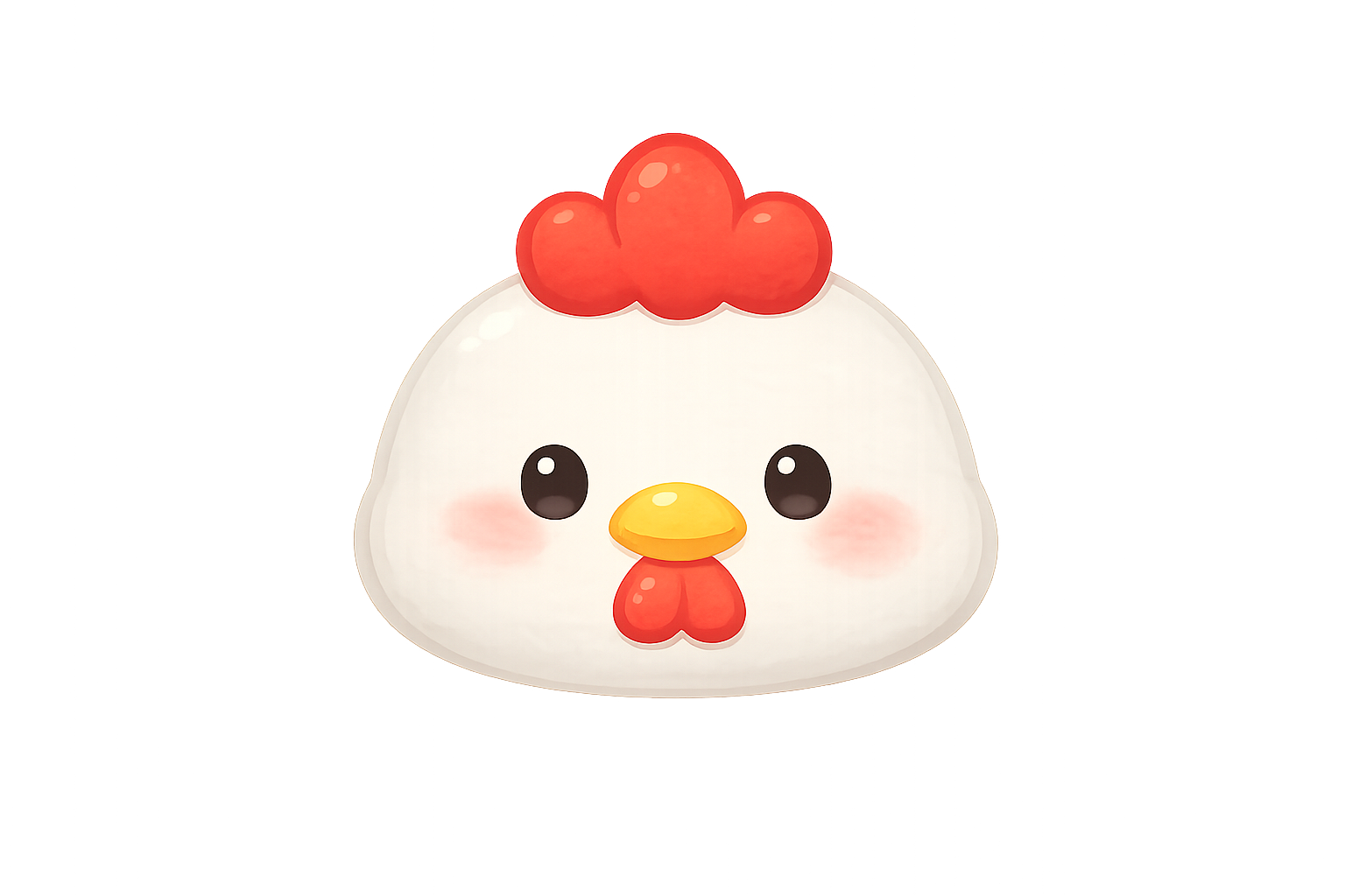にわとりの顔イラスト|かわいい動物フリー素材(透過PNG・商用OK)