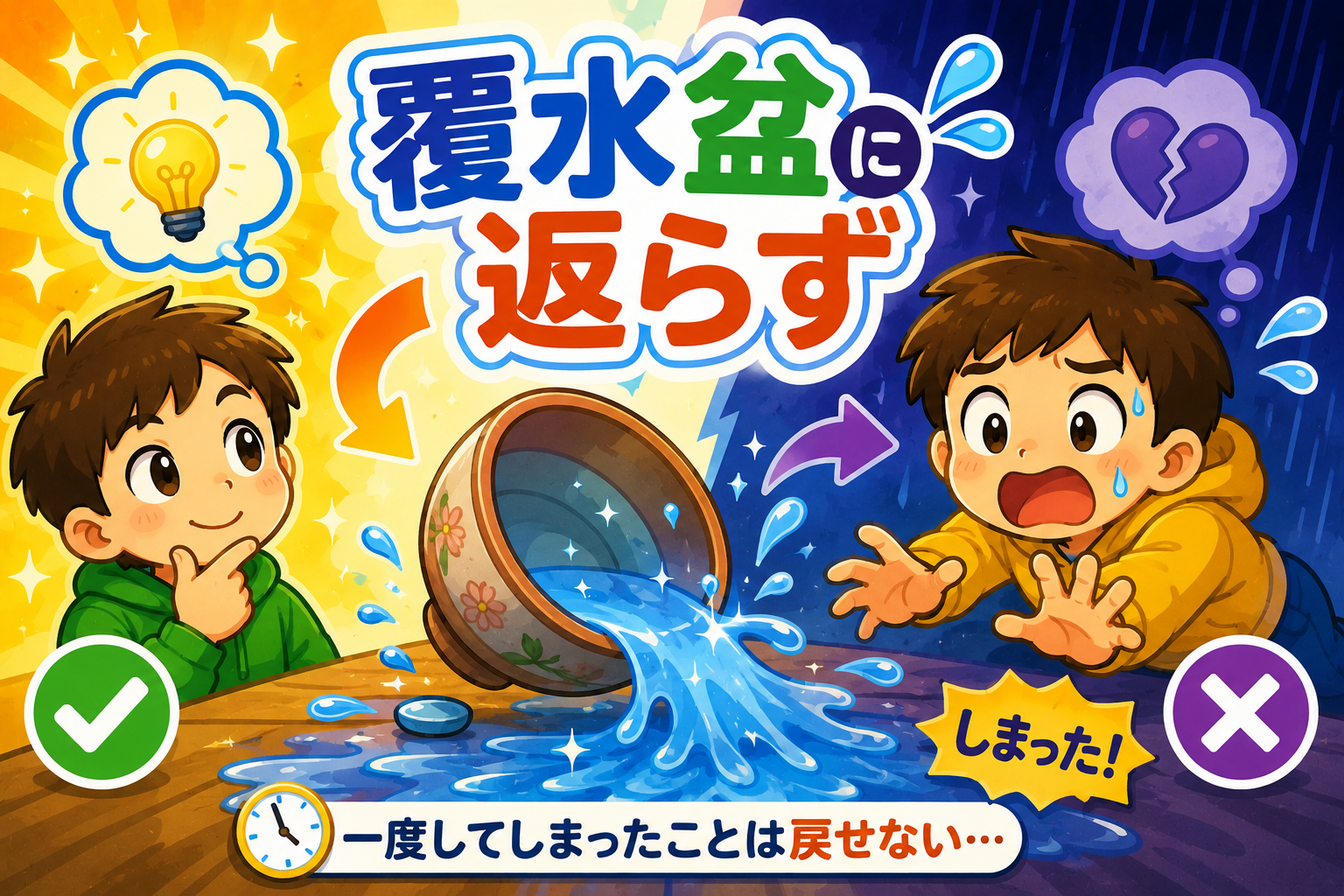 やり直せない！？ことわざの大切な教え！