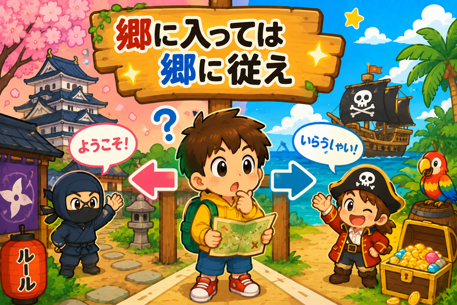 新しい場所ではどうする？ことわざの知恵！