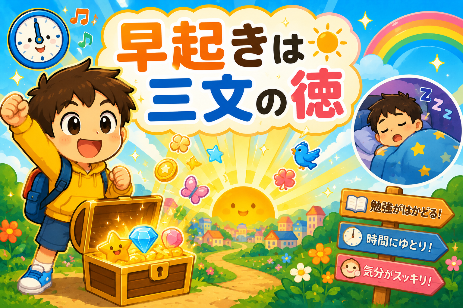 朝早く起きるといいことがある！？
