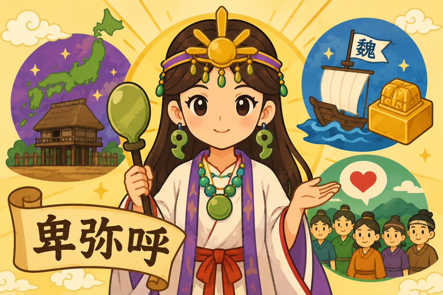 なぞだらけの女王！卑弥呼のひみつ発見！