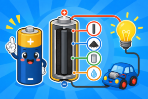 電池の中はどうなってる？ひみつ大発見！