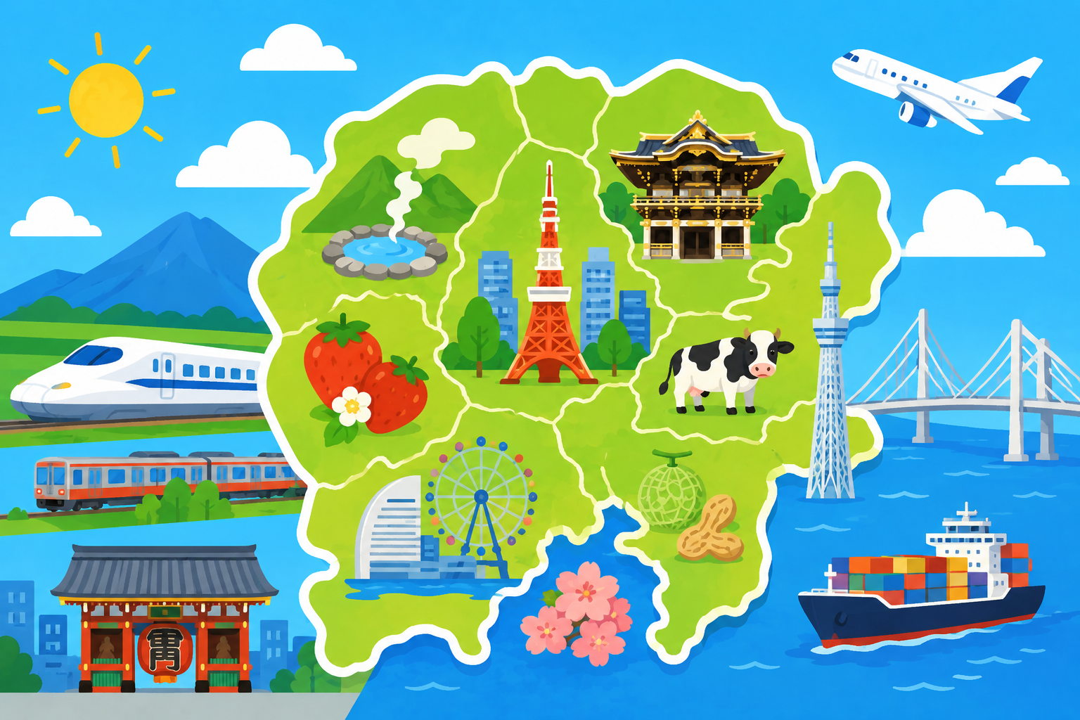 大都会がいっぱい！関東地方のひみつ発見！