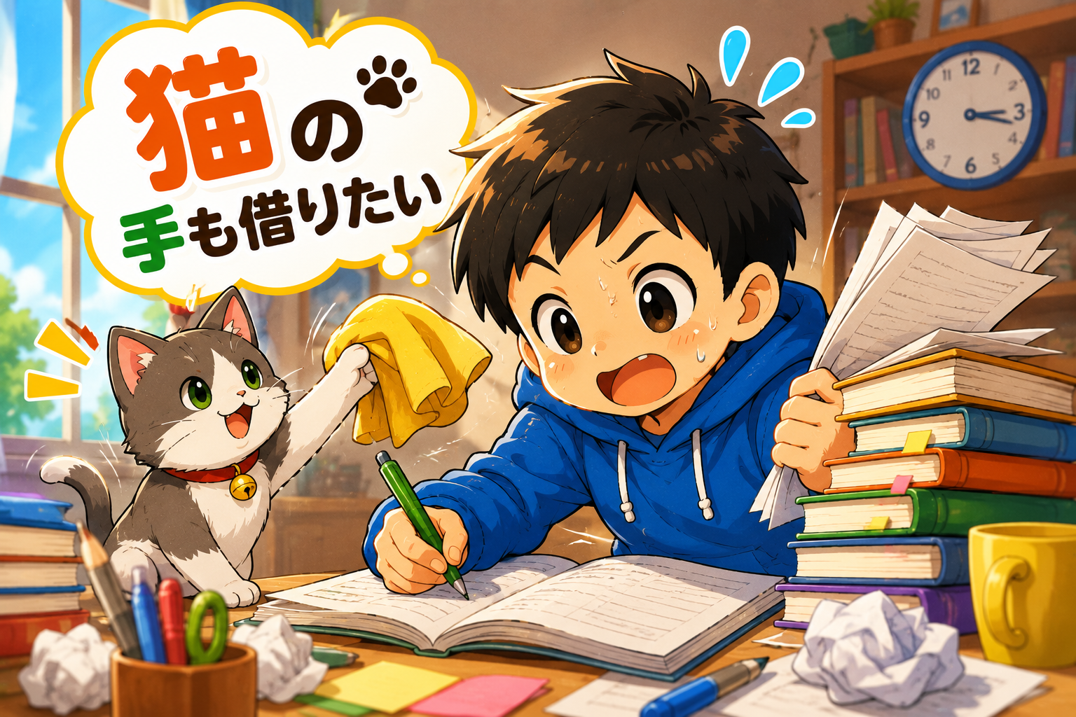 大いそがし！猫の手も借りたいってどういう意味？