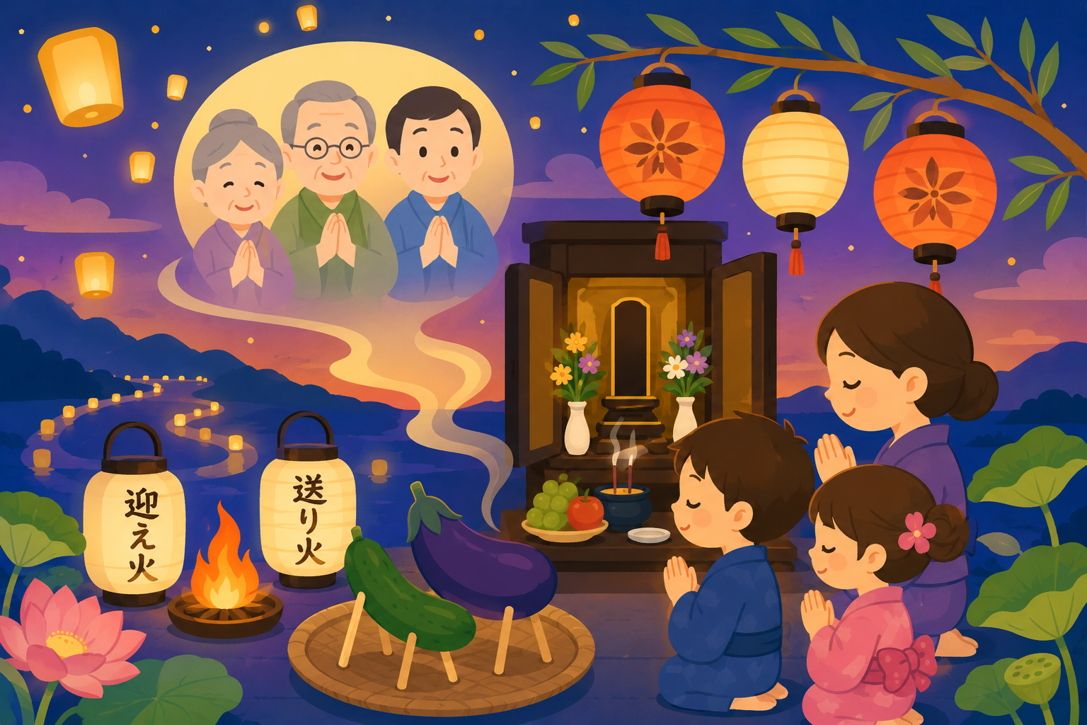 ご先祖さまが帰ってくる？お盆のひみつ！